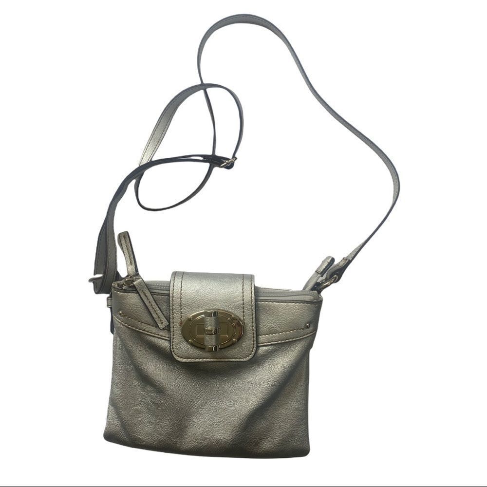 Silver chaps cross body purse